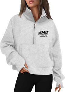 JMU Alum - Cropped Quarter Zip Sweatshirt