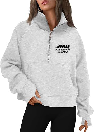 JMU Alum - Cropped Quarter Zip Sweatshirt