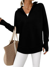 Load image into Gallery viewer, HM EQ &amp; SH - GIDC- Womens Quarter Zip Ribbed Pullover
