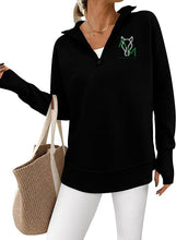 Load image into Gallery viewer, AM Eq- GIDC- Womens Quarter Zip Ribbed Pullover

