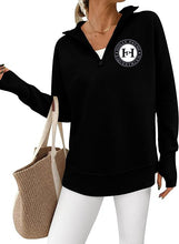 Load image into Gallery viewer, HPE- GIDC- Womens Quarter Zip Ribbed Pullover
