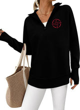 Load image into Gallery viewer, Belgian WB NA - GIDC- Womens Quarter Zip Ribbed Pullover

