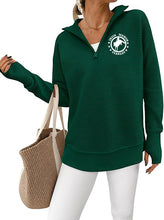 Load image into Gallery viewer, Irish Manor Stables - GIDC- Womens Quarter Zip Ribbed Pullover
