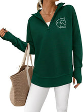 Load image into Gallery viewer, CSLLC - GIDC- Womens Quarter Zip Ribbed Pullover
