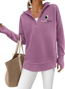 Fairy Tale Farms - GIDC- Womens Quarter Zip Ribbed Pullover