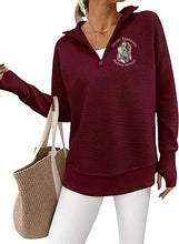 Load image into Gallery viewer, GDRS - GIDC- Womens Quarter Zip Ribbed Pullover
