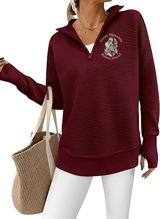 GDRS - GIDC- Womens Quarter Zip Ribbed Pullover