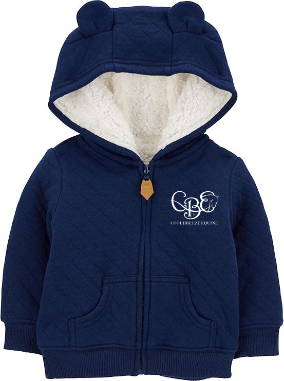 CBE- GIDC- Baby Hooded Sweater Jacket with Sherpa Lining