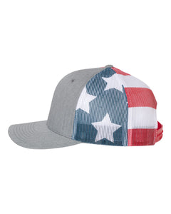 WSM- Richardson Print - Leather Patch- Trucker Hat