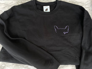 Custom Outline Crewneck Sweatshirt- 2 animals