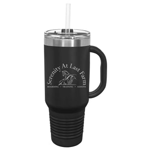 Serenity At Last Farm- Laser Engraved- 40 Oz Insulated Tumbler with Handle