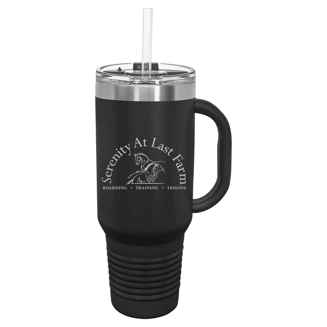 Serenity At Last Farm- Laser Engraved- 40 Oz Insulated Tumbler with Handle