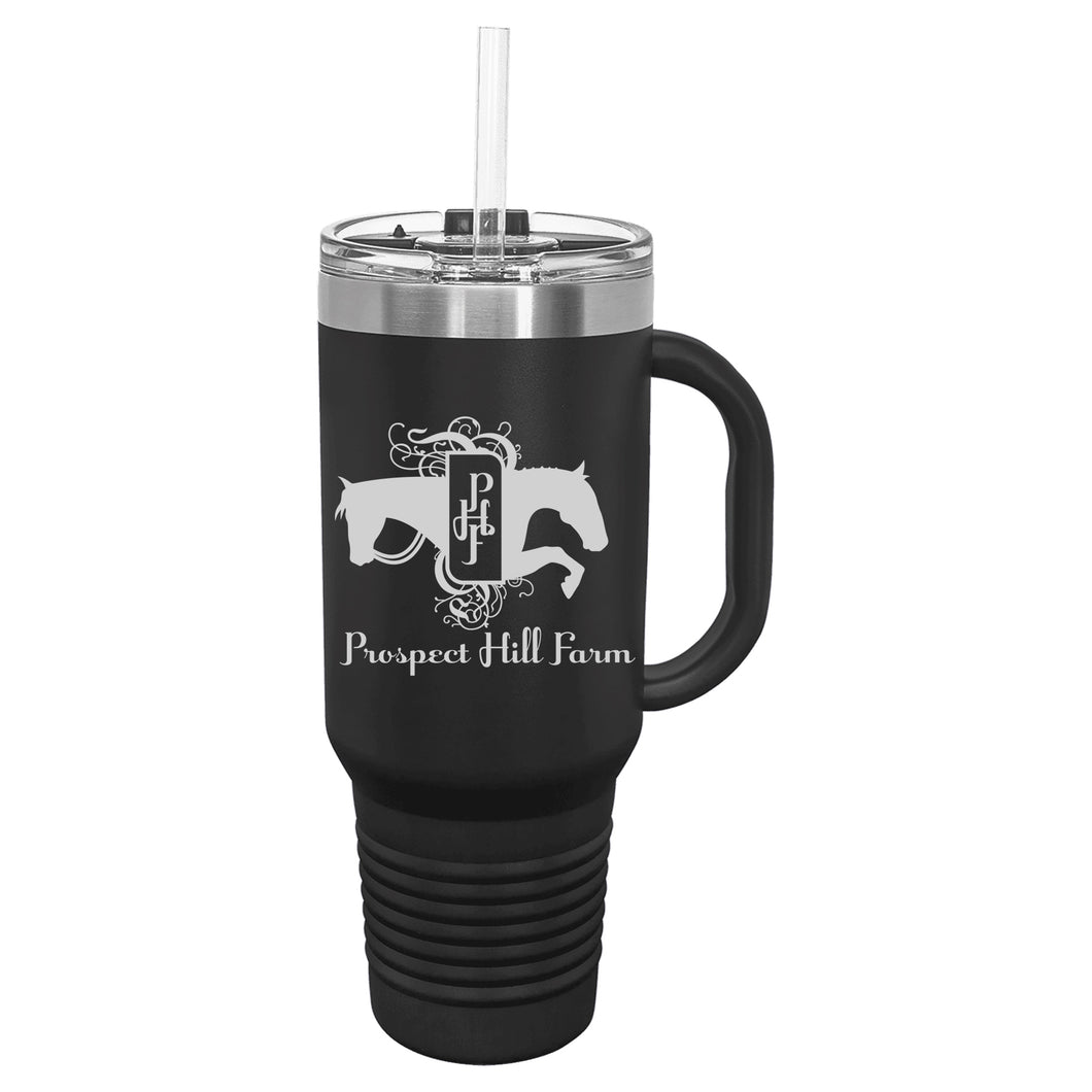 PHF - Laser Engraved- 40 Oz Insulated Tumbler with Handle