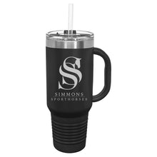 Load image into Gallery viewer, Simmons Sporthorses- Laser Engraved- 40 Oz Insulated Tumbler with Handle
