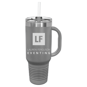LFE - Laser Engraved- 40 Oz Insulated Tumbler with Handle