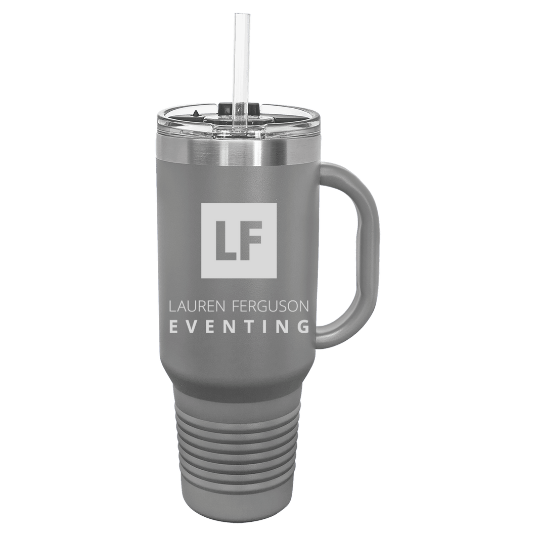 LFE - Laser Engraved- 40 Oz Insulated Tumbler with Handle