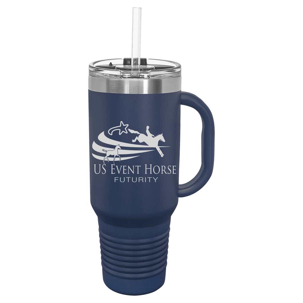 US Event Horse Futurity- Laser Engraved- 40 Oz Insulated Tumbler with Handle