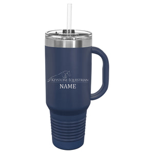 Keystone Eq- Laser Engraved- 40 Oz Insulated Tumbler with Handle