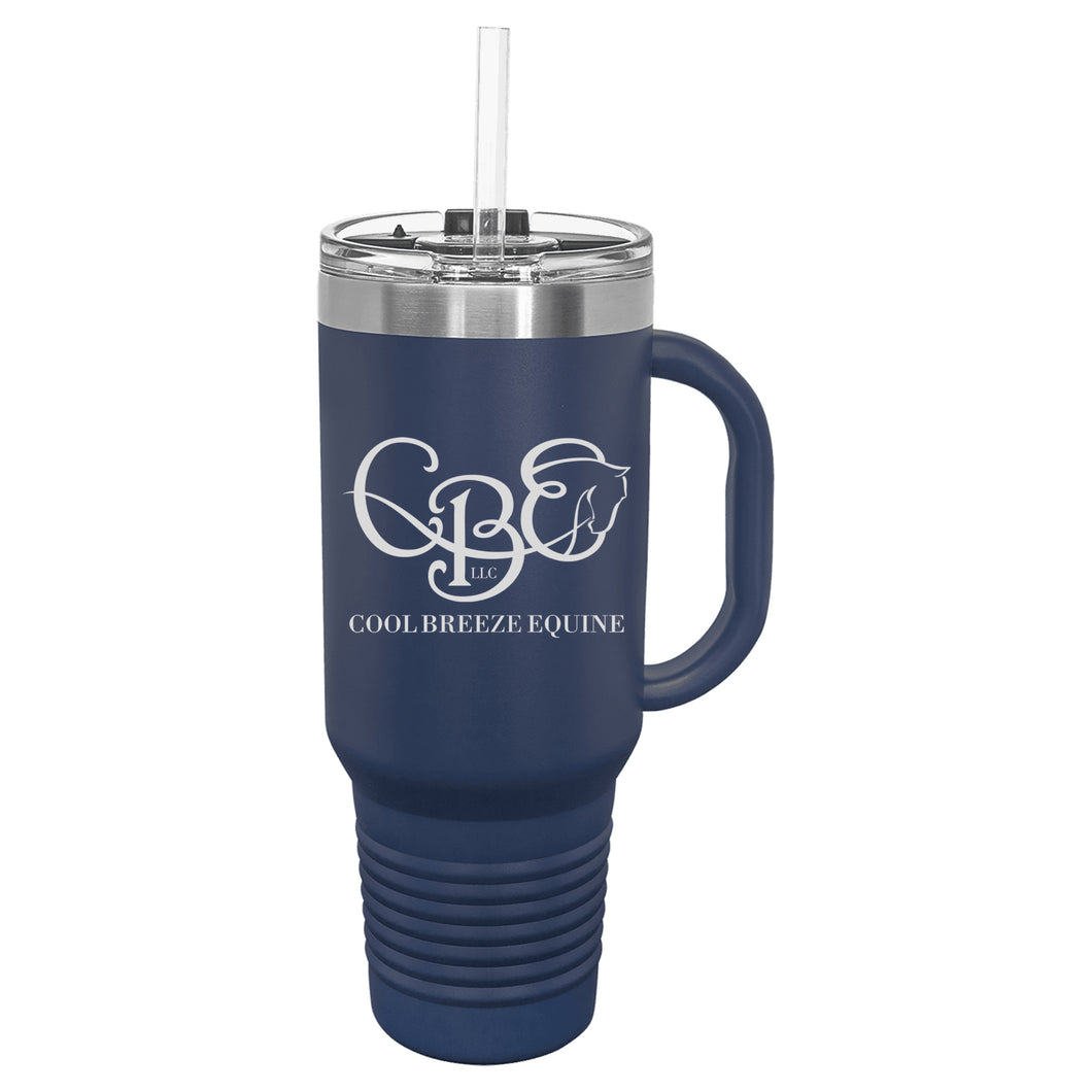 CBE - Laser Engraved- 40 Oz Insulated Tumbler with Handle