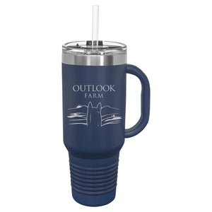 Outlook Farm - Laser Engraved- 40 Oz Insulated Tumbler with Handle