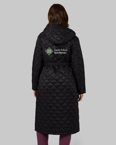 SPS- WOMEN'S DIAMOND QUILTED MAXI POLY-FILL COAT