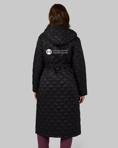 HPE- WOMEN'S DIAMOND QUILTED MAXI POLY-FILL COAT