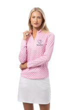Load image into Gallery viewer, RLP- SanSoleil-SOLMELANGE 1/4 ZIP PRINT MOCK
