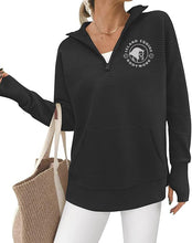 Load image into Gallery viewer, IEB- GIDC- Womens Quarter Zip Ribbed Pullover
