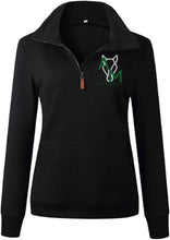 Load image into Gallery viewer, AM Eq- GIDC- Ladies Quilted 1/4 Zip Sweatshirt
