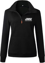 Load image into Gallery viewer, JMU - GIDC- Ladies Quilted 1/4 Zip Sweatshirt
