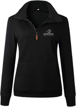 Load image into Gallery viewer, Seapowet Stables- GIDC- Ladies Quilted 1/4 Zip Sweatshirt
