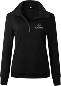 Seapowet Stables- GIDC- Ladies Quilted 1/4 Zip Sweatshirt