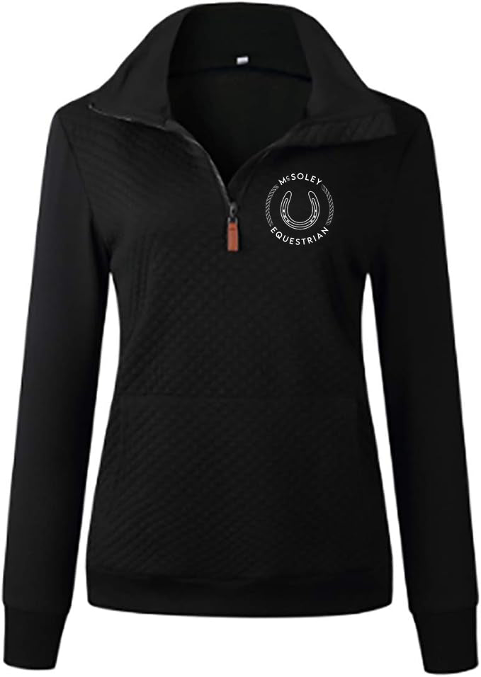 McSoley Equestrian - GIDC- Ladies Quilted 1/4 Zip Sweatshirt