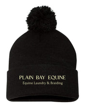 Load image into Gallery viewer, Plain Bay Equine- Winter Hat with Pom
