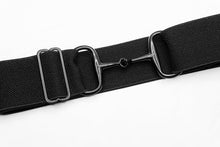 Load image into Gallery viewer, Black Bit Buckle- Black-  Ellany Equestrian- Elastic Belt
