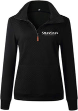 Load image into Gallery viewer, Smax Snax - GIDC- Ladies Quilted 1/4 Zip Sweatshirt
