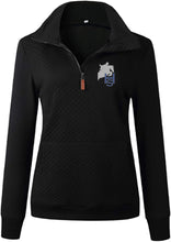 Load image into Gallery viewer, Heberle Stables - GIDC- Ladies Quilted 1/4 Zip Sweatshirt
