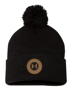 HPE- Leather Patch- Winter Pom Hat