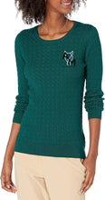 Load image into Gallery viewer, AM Eq- GIDC- Women&#39;s Essential Lightweight Long-Sleeve Cable Crewneck Sweater
