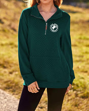 Load image into Gallery viewer, Irish Manor Stables - GIDC- Ladies Quilted 1/4 Zip Sweatshirt
