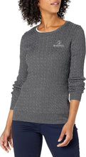 Load image into Gallery viewer, Seapowet Stables- GIDC- Women&#39;s Essential Lightweight Long-Sleeve Cable Crewneck Sweater
