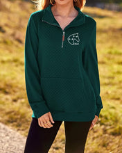 Load image into Gallery viewer, CSLLC - GIDC- Ladies Quilted 1/4 Zip Sweatshirt
