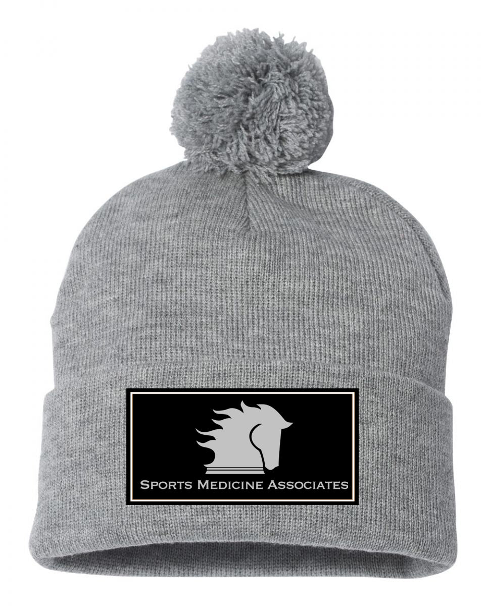 SMACC- Leather Patch- Winter Pom Hat