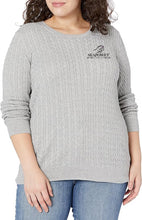 Load image into Gallery viewer, Seapowet Stables- GIDC- Women&#39;s Essential Lightweight Long-Sleeve Cable Crewneck Sweater
