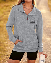 Load image into Gallery viewer, Plain Bay Equine - GIDC- Ladies Quilted 1/4 Zip Sweatshirt
