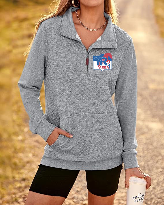 Area 1 YR - GIDC- Ladies Quilted 1/4 Zip Sweatshirt