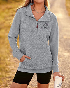 Seapowet Stables- GIDC- Ladies Quilted 1/4 Zip Sweatshirt