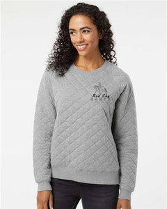 Red Sky Ranch- OUTLINE LOGO- Boxercraft- Quilted Women Pullover