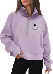 Fairy  Tale Farms - Cropped Quarter Zip Sweatshirt