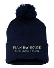 Load image into Gallery viewer, Plain Bay Equine- Winter Hat with Pom

